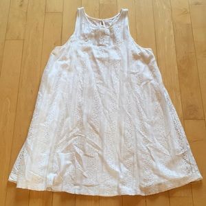 A & F White lined lace dress